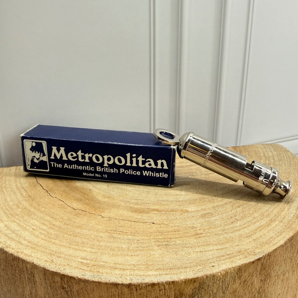 Acme Metropolitan British Police Whistle Model 15 J Hudson & Co England Silver
